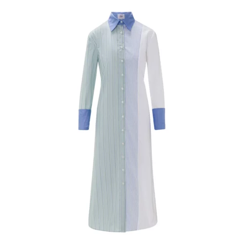 Paneled and Cuffed Maxi Dress