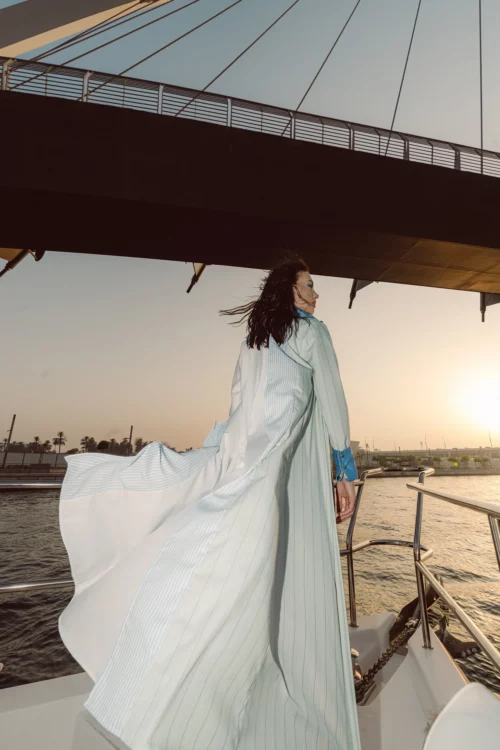 Paneled and Cuffed Maxi Dress - Image 6