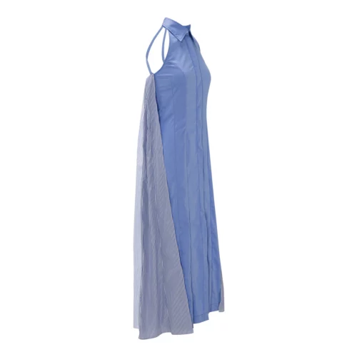 Fitted and Pleated Dress - Image 8